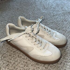 Dolce Vita Cream Sneakers with Tan Soles
